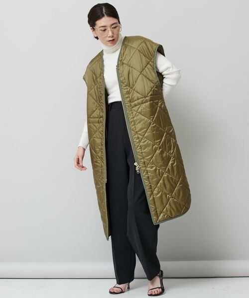 【美品】curensology キルティング　ロングベスト Curensology &RC キルティングロングベスト