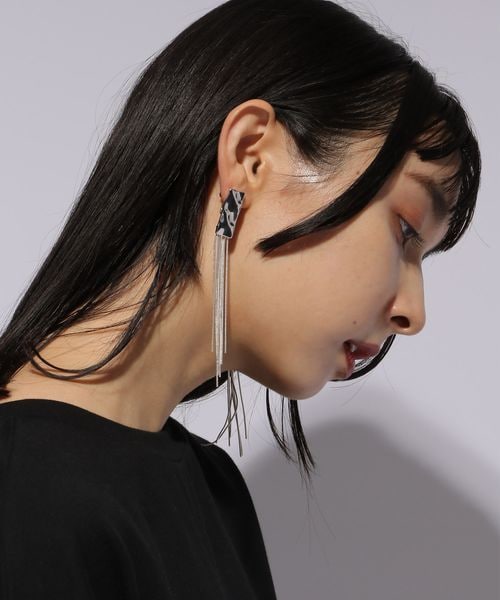 HARE（ハレ）の「チェーンフリンジイヤリング（アクセサリー・レディース・シルバー10/ゴールド60・FREE）」の7枚目の写真
