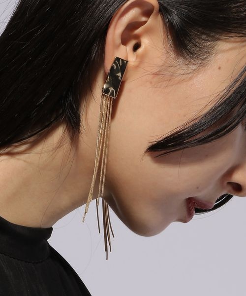 HARE（ハレ）の「チェーンフリンジイヤリング（アクセサリー・レディース・シルバー10/ゴールド60・FREE）」の8枚目の写真