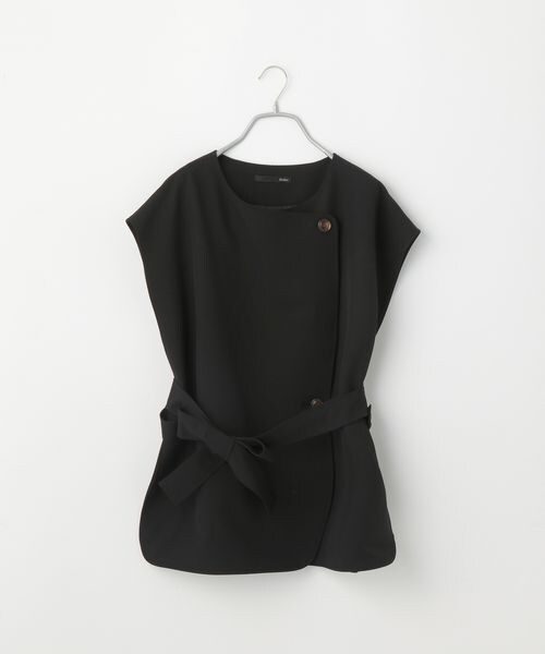 Heather（ヘザー）の「サイドスリットノーカラーダブルボタンジレ（ジャケット/アウター・レディース・アイボリー 08/ブラック 09/ベージュ 50・FREE）」の22枚目の写真