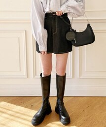 Heather（ヘザー）の「あいねねデニムタイトミニスカート（スカート）」