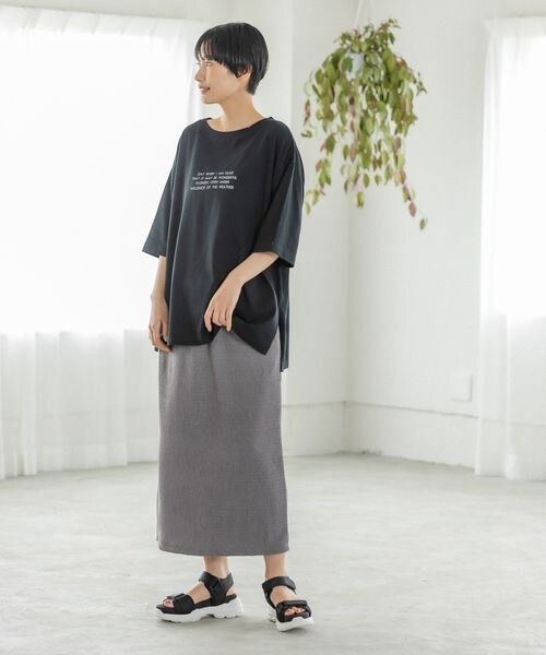 LEPSIM（レプシィム）の「ヨウリュウナロースカート（スカート・レディース・ブラック09/オレンジ45/モカ54/ブルーグリーン75・FREE SIZE/FREE TALL）」の11枚目の写真