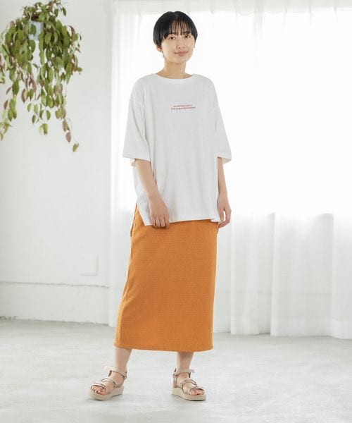 LEPSIM（レプシィム）の「ヨウリュウナロースカート（スカート・レディース・ブラック09/オレンジ45/モカ54/ブルーグリーン75・FREE SIZE/FREE TALL）」の8枚目の写真