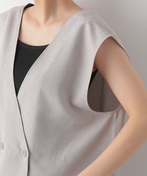 LEPSIM（レプシィム）の「リネンライク2WAYジレ（トップス・レディース・【NEW】ブラック09/グレージュ13/ブラウン58・FREE SIZE）」の17枚目の写真