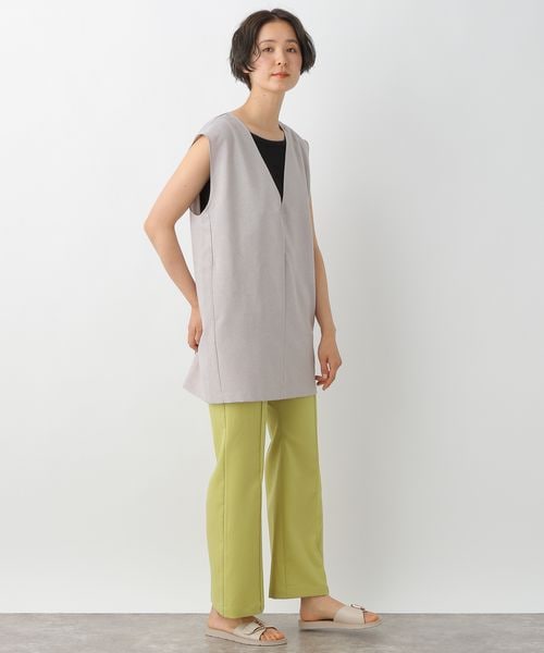 LEPSIM（レプシィム）の「リネンライク2WAYジレ（トップス・レディース・【NEW】ブラック09/グレージュ13/ブラウン58・FREE SIZE）」の8枚目の写真
