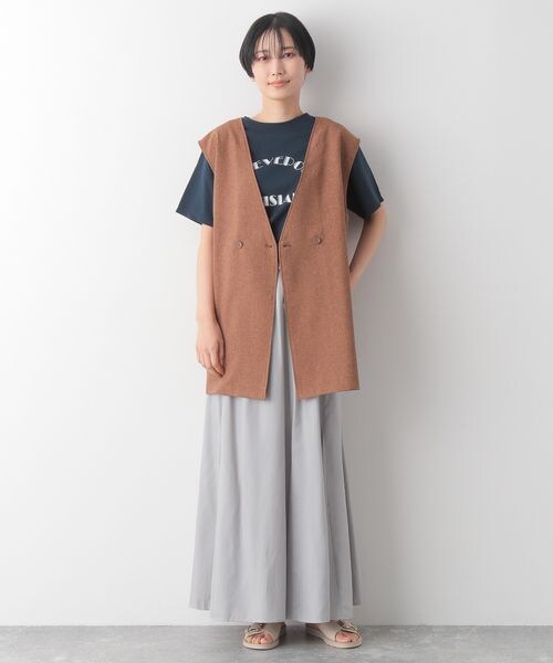 LEPSIM（レプシィム）の「リネンライク2WAYジレ（トップス・レディース・【NEW】ブラック09/グレージュ13/ブラウン58・FREE SIZE）」の10枚目の写真