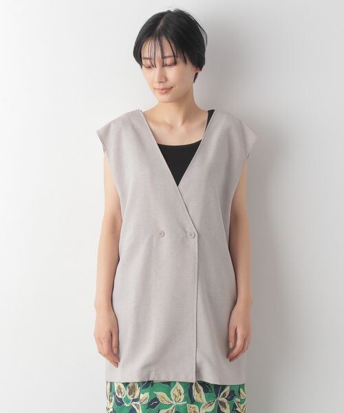 LEPSIM（レプシィム）の「リネンライク2WAYジレ（トップス・レディース・【NEW】ブラック09/グレージュ13/ブラウン58・FREE SIZE）」の13枚目の写真