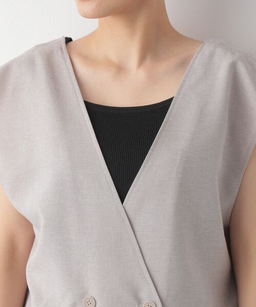 LEPSIM（レプシィム）の「リネンライク2WAYジレ（トップス・レディース・【NEW】ブラック09/グレージュ13/ブラウン58・FREE SIZE）」の16枚目の写真