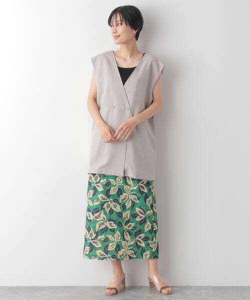 LEPSIM（レプシィム）の「リネンライク2WAYジレ（トップス・レディース・【NEW】ブラック09/グレージュ13/ブラウン58・FREE SIZE）」の7枚目の写真