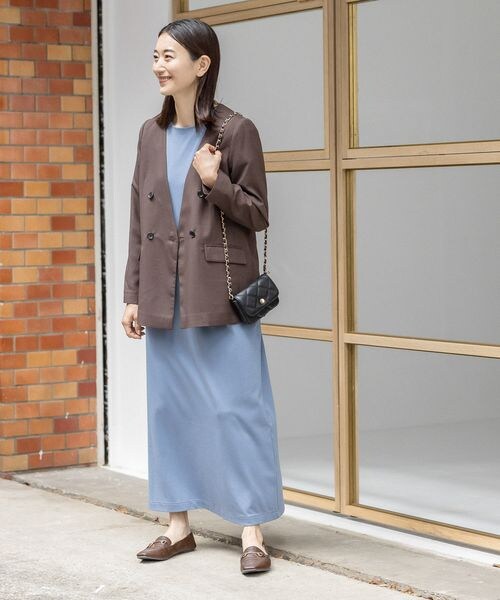 LEPSIM(レプシィム)の「ソデタックパフスリーブロングワンピース(ワンピース/ドレス・レディース・ブラック09/キャメル55/ブルー82・M/L)」の7枚目の写真