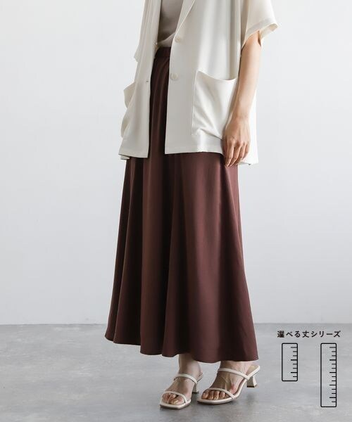 LEPSIM（レプシィム）の「セミナローロングスカート（スカート・レディース・ブラック09/グレージュ13/ブラウン58・FREE SIZE/FREE TALL）」の3枚目の写真