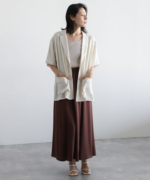 LEPSIM（レプシィム）の「セミナローロングスカート（スカート・レディース・ブラック09/グレージュ13/ブラウン58・FREE SIZE/FREE TALL）」の6枚目の写真