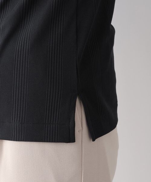 LEPSIM（レプシィム）の「ボートネックリブカットソー6分袖（トップス・レディース・オフホワイト05/ブラック09/ブラウン58・M/L）」の13枚目の写真