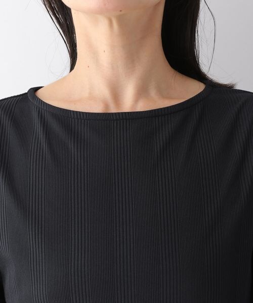 LEPSIM（レプシィム）の「ボートネックリブカットソー6分袖（トップス・レディース・オフホワイト05/ブラック09/ブラウン58・M/L）」の10枚目の写真