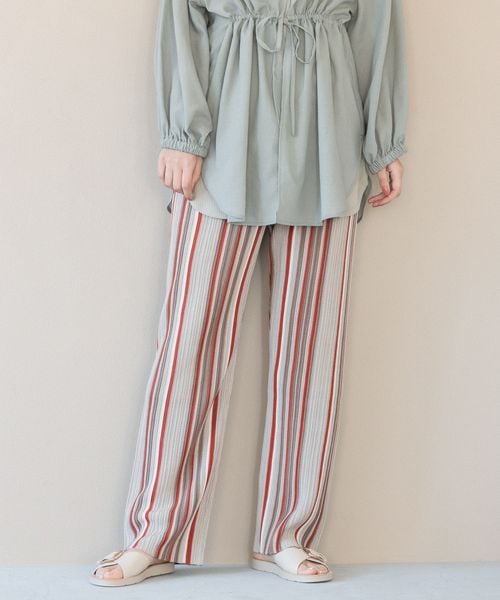LEPSIM(レプシィム)の「12ゲージマルチストライプパンツ(パンツ・レディース・グレージュ13/ブラウン58・FREE SIZE)」の5枚目の写真