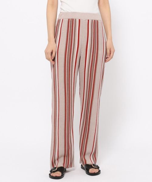 LEPSIM(レプシィム)の「12ゲージマルチストライプパンツ(パンツ・レディース・グレージュ13/ブラウン58・FREE SIZE)」の10枚目の写真