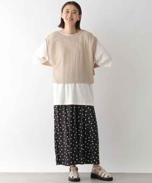 LEPSIM(レプシィム)の「アソートスカーチョ(パンツ・レディース・ブラック×ドット09/ベージュ×ドット52/ブルー×ストライプ83・FREE SIZE)」の4枚目の写真