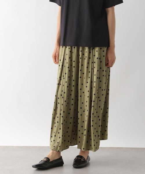 LEPSIM(レプシィム)の「アソートスカーチョ(パンツ・レディース・ブラック×ドット09/ベージュ×ドット52/ブルー×ストライプ83・FREE SIZE)」の2枚目の写真