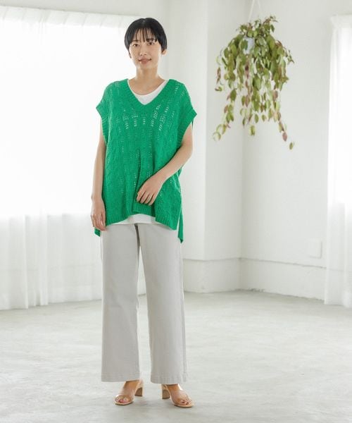 LEPSIM(レプシィム)の「ソフトバギーパンツ2(パンツ・レディース・グレージュ13/ブルー85・M/L)」の3枚目の写真