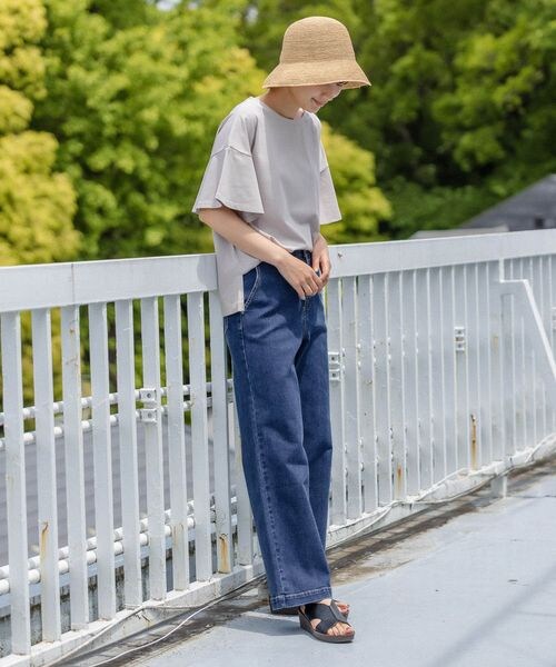 LEPSIM(レプシィム)の「ソフトバギーパンツ2(パンツ・レディース・グレージュ13/ブルー85・M/L)」の6枚目の写真