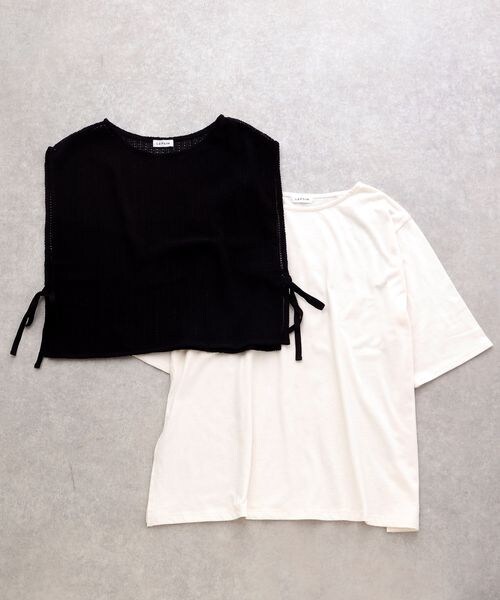 LEPSIM（レプシィム）の「メッシュ2ピースセットカットソー（トップス・レディース・ブラック09/グレージュ13・FREE SIZE）」の19枚目の写真