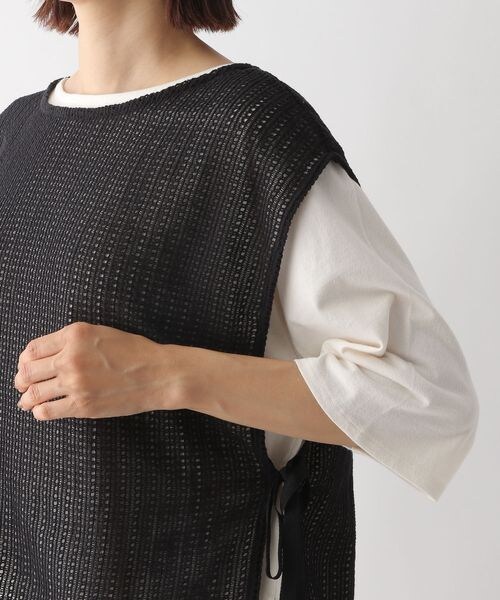 LEPSIM（レプシィム）の「メッシュ2ピースセットカットソー（トップス・レディース・ブラック09/グレージュ13・FREE SIZE）」の9枚目の写真