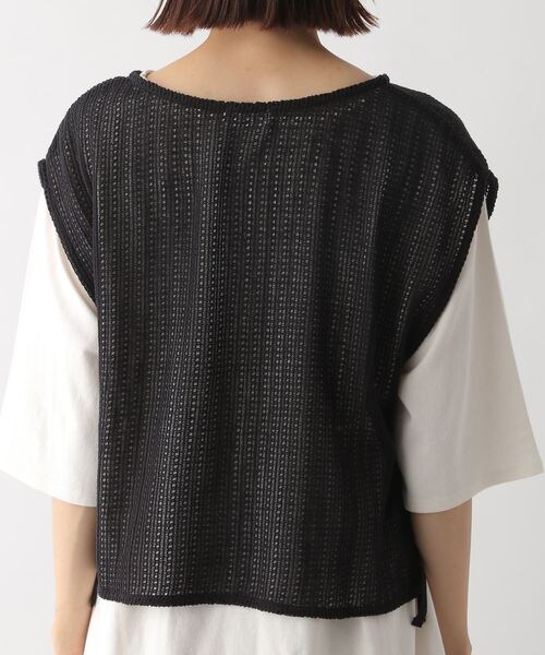 LEPSIM（レプシィム）の「メッシュ2ピースセットカットソー（トップス・レディース・ブラック09/グレージュ13・FREE SIZE）」の7枚目の写真