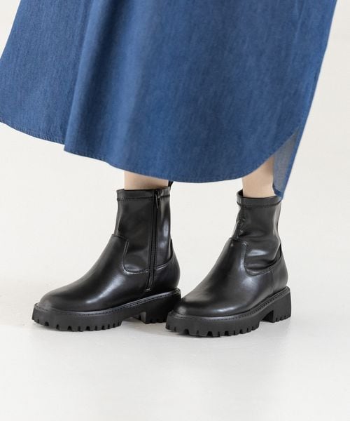 レプシィム　ライト厚底ロングブーツ　Lサイズ　ブラック LEPSIM（レプシィム）の「ライト厚底ロングブーツ（）」 - WEAR