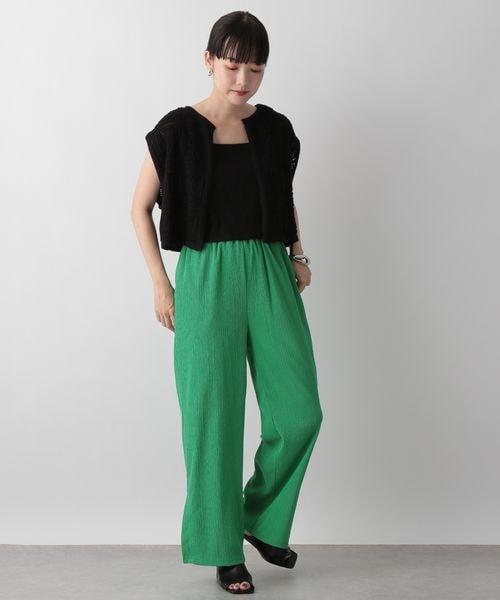 LOWRYS FARM（ローリーズファーム）の「オープンワークニットジレ（トップス・レディース・アイボリー08/ブラック09/ブラウン58・F）」の10枚目の写真