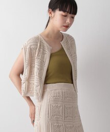LOWRYS FARM | オープンワークニットジレ(トップス)