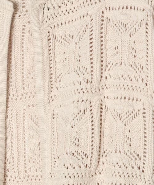 LOWRYS FARM（ローリーズファーム）の「オープンワークニットジレ（トップス・レディース・アイボリー08/ブラック09/ブラウン58・F）」の18枚目の写真