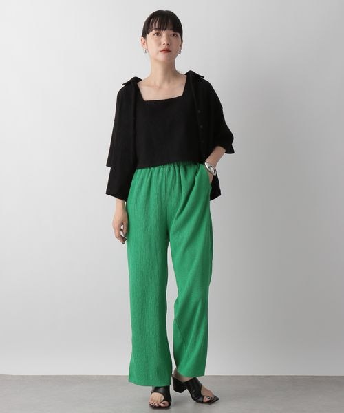 LOWRYS FARM(ローリーズファーム)の「シャーリングスクエアビスチェ(トップス・レディース・アイボリー08/ブラック09/ボルドー38/ブルー82・F)」の6枚目の写真