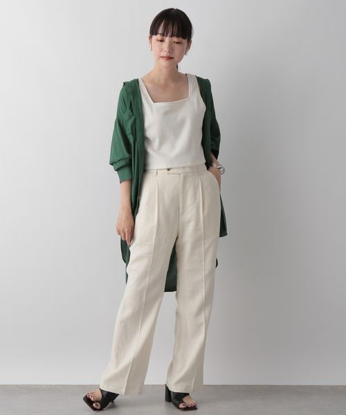 LOWRYS FARM(ローリーズファーム)の「シャーリングスクエアビスチェ(トップス・レディース・アイボリー08/ブラック09/ボルドー38/ブルー82・F)」の5枚目の写真