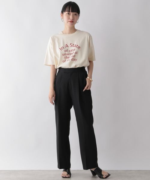 LOWRYS FARM（ローリーズファーム）の「スタイルＵＰフレアパンツ（パンツ・レディース・アイボリー08/ブラック09/レッド35/パープル95・S/M/L）」の7枚目の写真