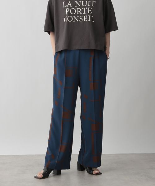 LOWRYS FARM（ローリーズファーム）の「ジオメトリックイージーパンツ（パンツ・レディース・ブラック09/ネイビー88・F）」の2枚目の写真