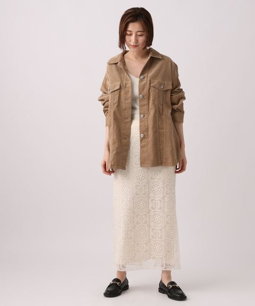 ビアズリーパッチワークレーススカート ドットパッチワークロングスカート | BEARDSLEY(ビアズリー