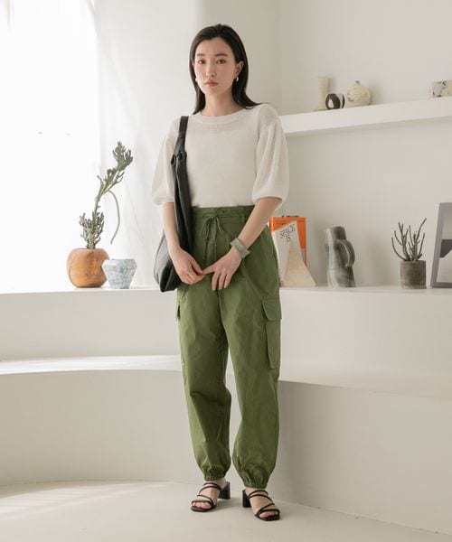 LOWRYS FARM（ローリーズファーム）の「ミリタリーサイドポケットパンツ（パンツ・レディース・オフホワイト05/ブラック09/グリーン78・F）」の4枚目の写真