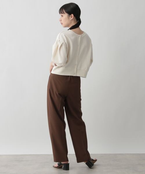 LOWRYS FARM（ローリーズファーム）の「カットカーディガン５分袖（トップス・レディース・アイボリー08/ブラック09/グレー12/グリーン75・F）」の13枚目の写真