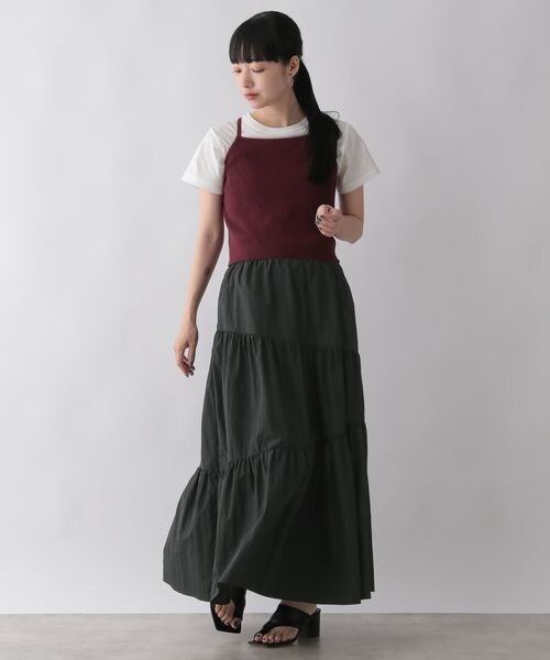 LOWRYS FARM（ローリーズファーム）の「アシメティアードスカート（スカート・レディース・アイボリー08/ブラック09/カーキ78・F）」の6枚目の写真