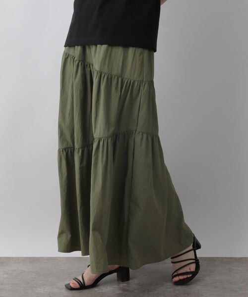 LOWRYS FARM（ローリーズファーム）の「アシメティアードスカート（スカート・レディース・アイボリー08/ブラック09/カーキ78・F）」の18枚目の写真