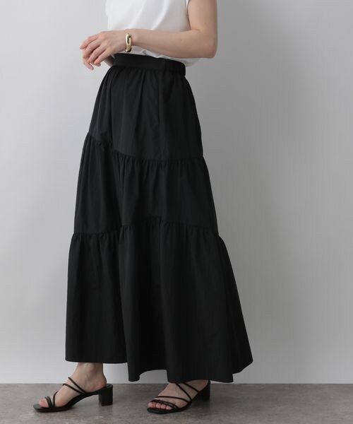 LOWRYS FARM（ローリーズファーム）の「アシメティアードスカート（スカート・レディース・アイボリー08/ブラック09/カーキ78・F）」の11枚目の写真