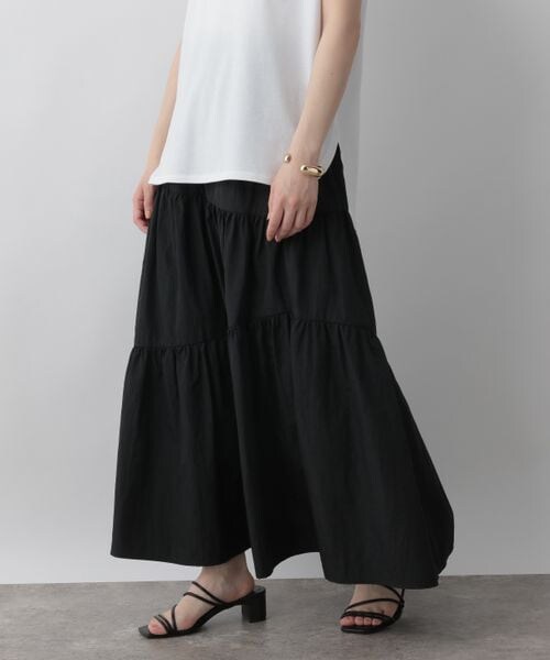 LOWRYS FARM（ローリーズファーム）の「アシメティアードスカート（スカート・レディース・アイボリー08/ブラック09/カーキ78・F）」の10枚目の写真