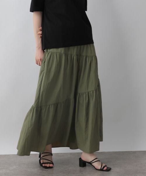 LOWRYS FARM（ローリーズファーム）の「アシメティアードスカート（スカート・レディース・アイボリー08/ブラック09/カーキ78・F）」の17枚目の写真