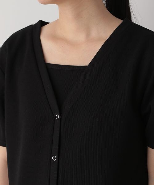 LOWRYS FARM（ローリーズファーム）の「カットキャミ＊カーディガン２Ｐワンピース（ワンピース/ドレス・レディース・アイボリー08/ブラック09・F）」の10枚目の写真