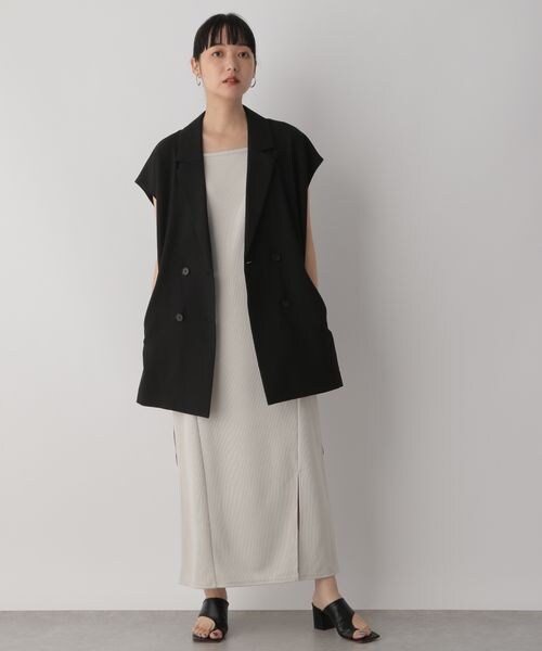 LOWRYS FARM（ローリーズファーム）の「カットキャミ＊カーディガン２Ｐワンピース（ワンピース/ドレス・レディース・アイボリー08/ブラック09・F）」の3枚目の写真