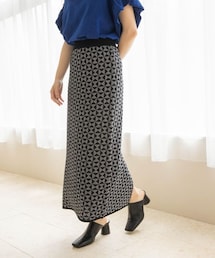 LOWRYS FARM | ジオメトリック柄タイトスカート(スカート)
