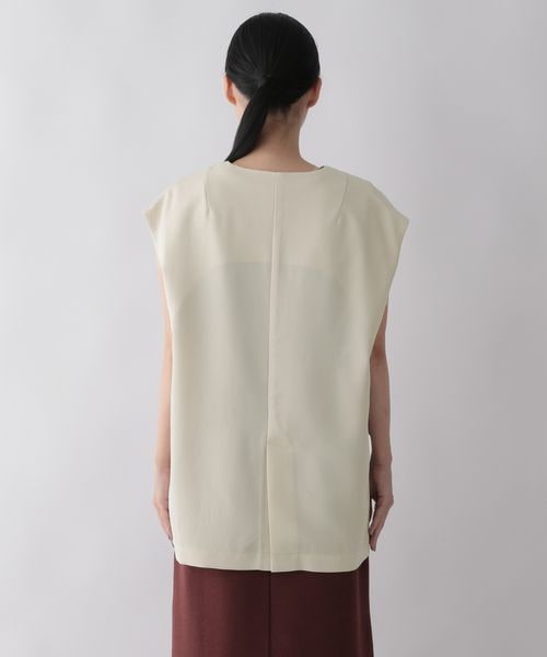 LOWRYS FARM（ローリーズファーム）の「バスケットキノウベスト２（ジャケット/アウター・レディース・アイボリー08/ブラック09/ブラウン55・F）」の21枚目の写真