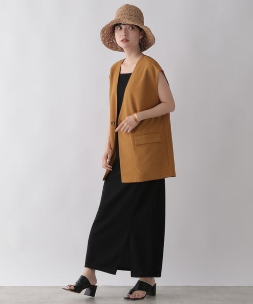 LOWRYS FARM（ローリーズファーム）の「バスケットキノウベスト２（ジャケット/アウター・レディース・アイボリー08/ブラック09/ブラウン55・F）」の15枚目の写真