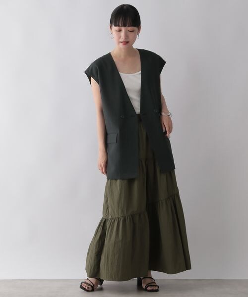 LOWRYS FARM（ローリーズファーム）の「バスケットキノウベスト２（ジャケット/アウター・レディース・アイボリー08/ブラック09/ブラウン55・F）」の11枚目の写真