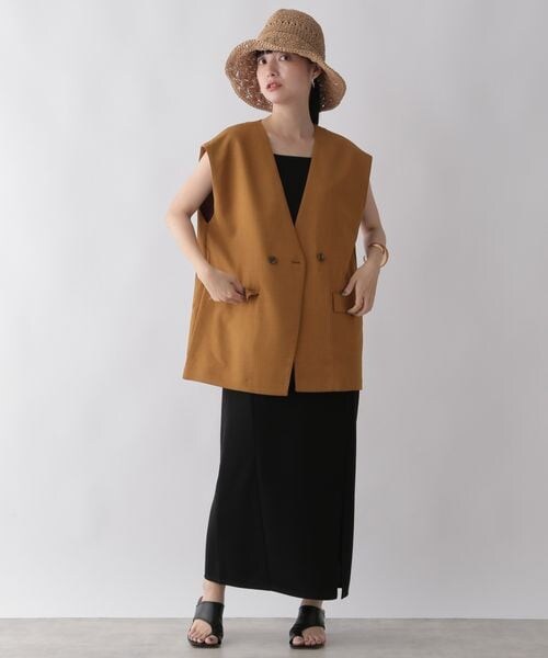 LOWRYS FARM（ローリーズファーム）の「バスケットキノウベスト２（ジャケット/アウター・レディース・アイボリー08/ブラック09/ブラウン55・F）」の17枚目の写真